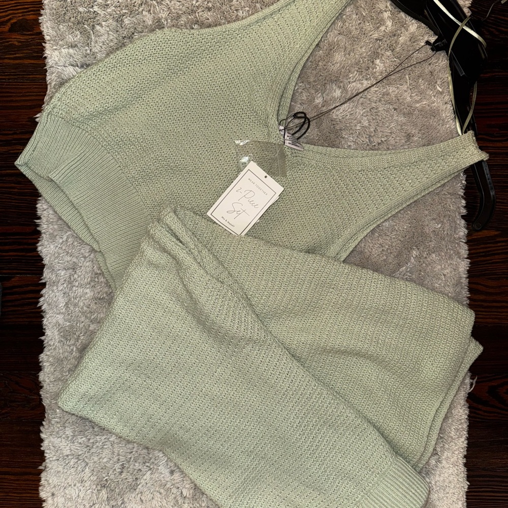 Women's Sage Green Knit Set
